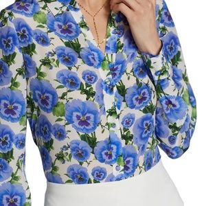 Alice + Olivia Eloise Silk Blouse